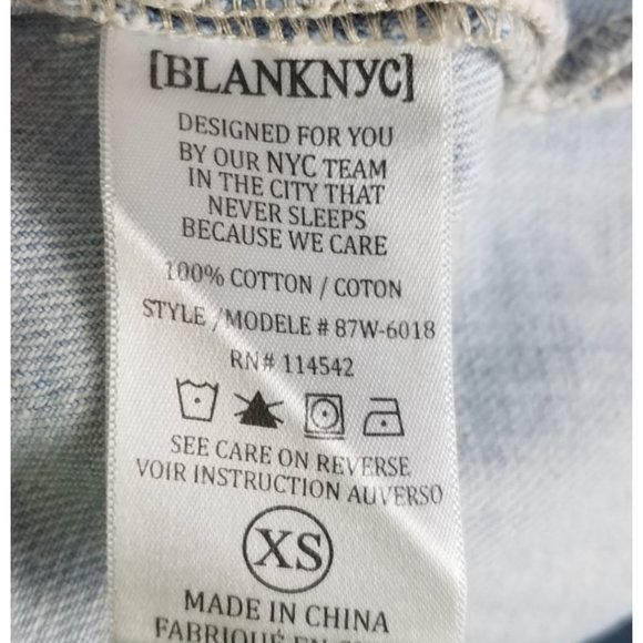 Blank NYC Women's Sz. XS Light Denim Sleeveless Raw Hem Jumper Dress - Picture 4 of 8